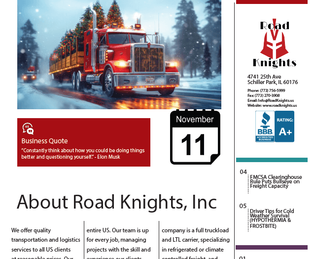 Road Knights Newsletters