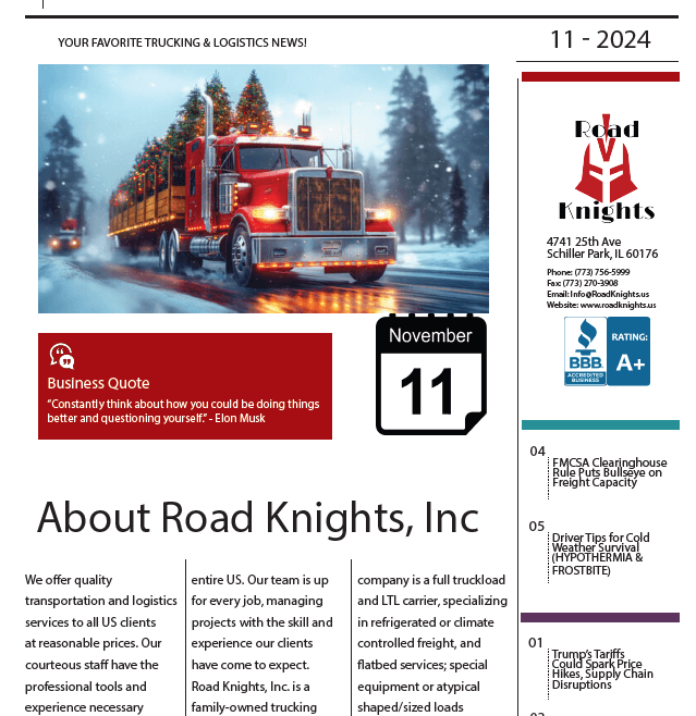 Road Knights Newsletters