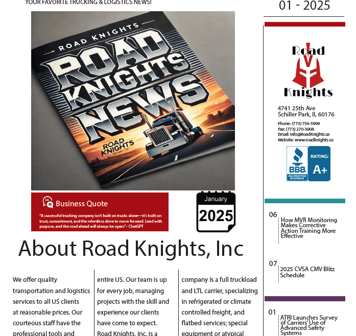 Road Knights Newsletters